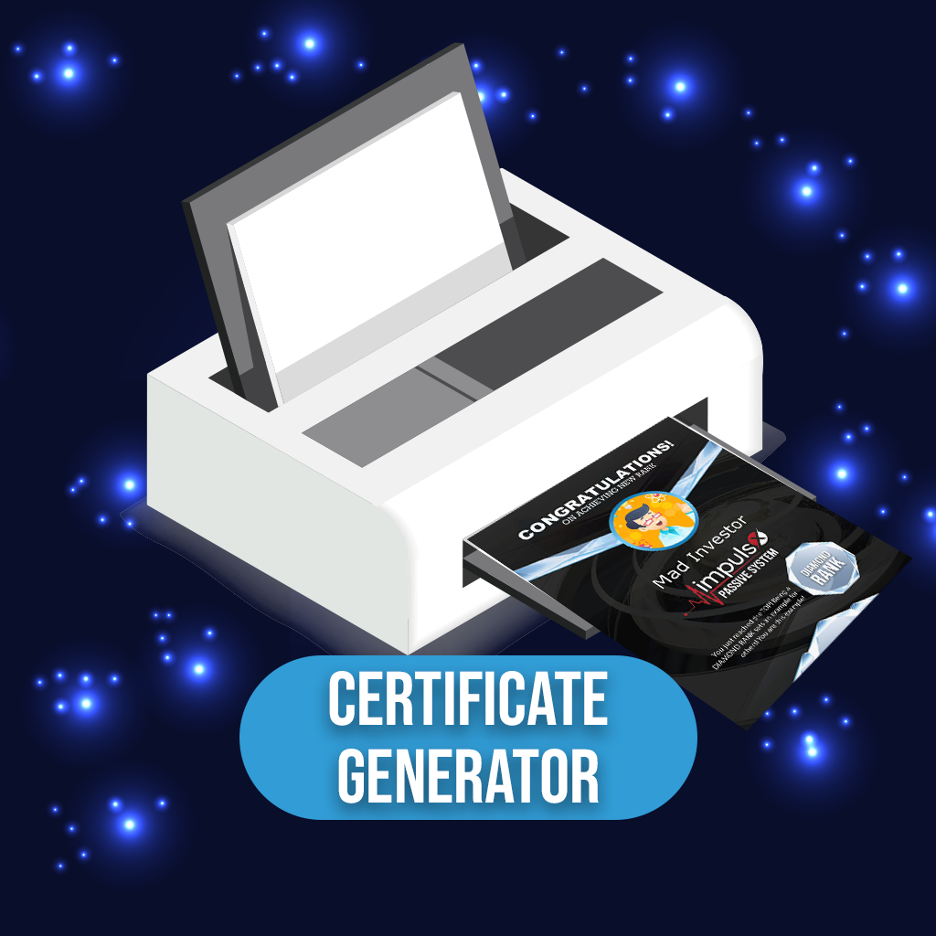 Certificate generator MadInvestor